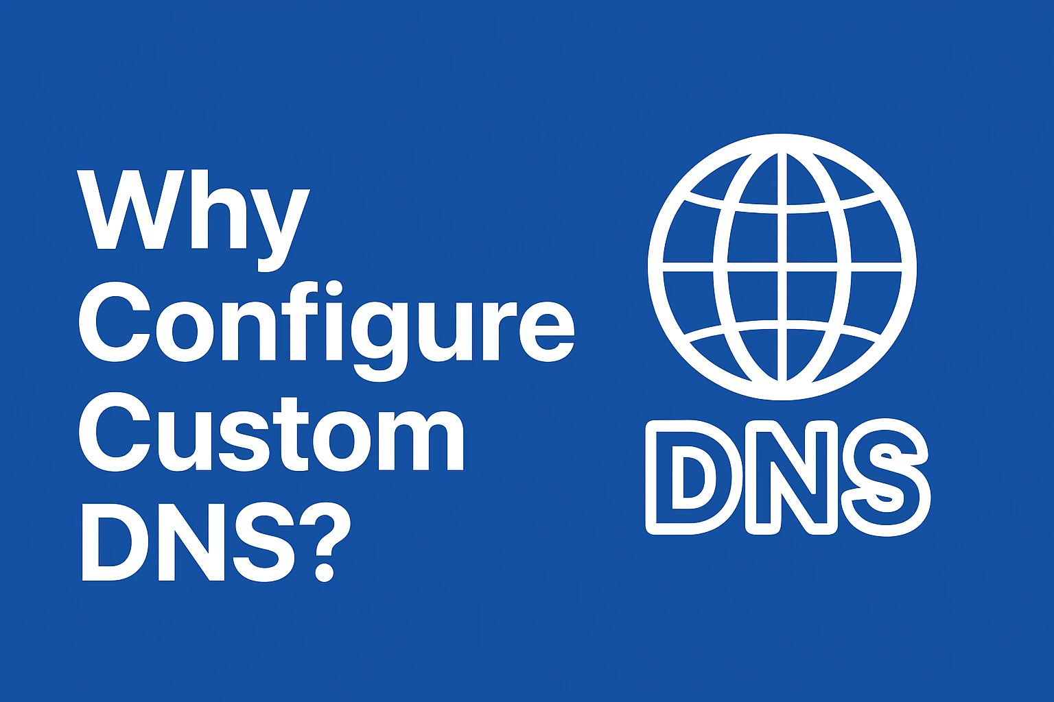 Illustration showing computer network with DNS settings and secure connection icons