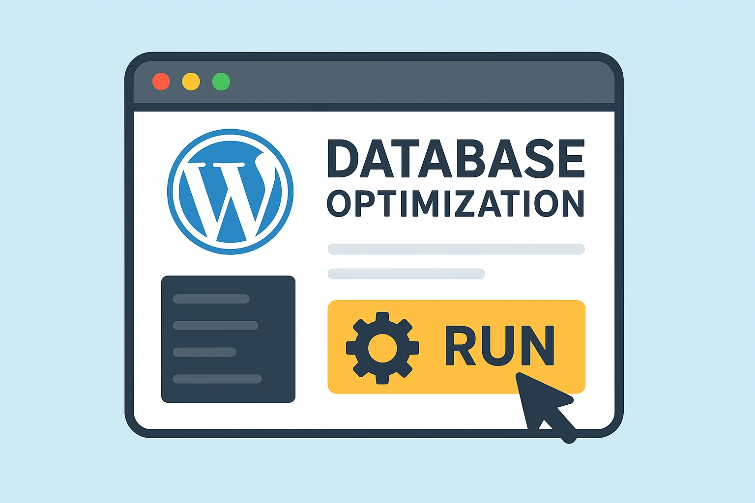 WordPress admin panel running a database cleanup plugin
