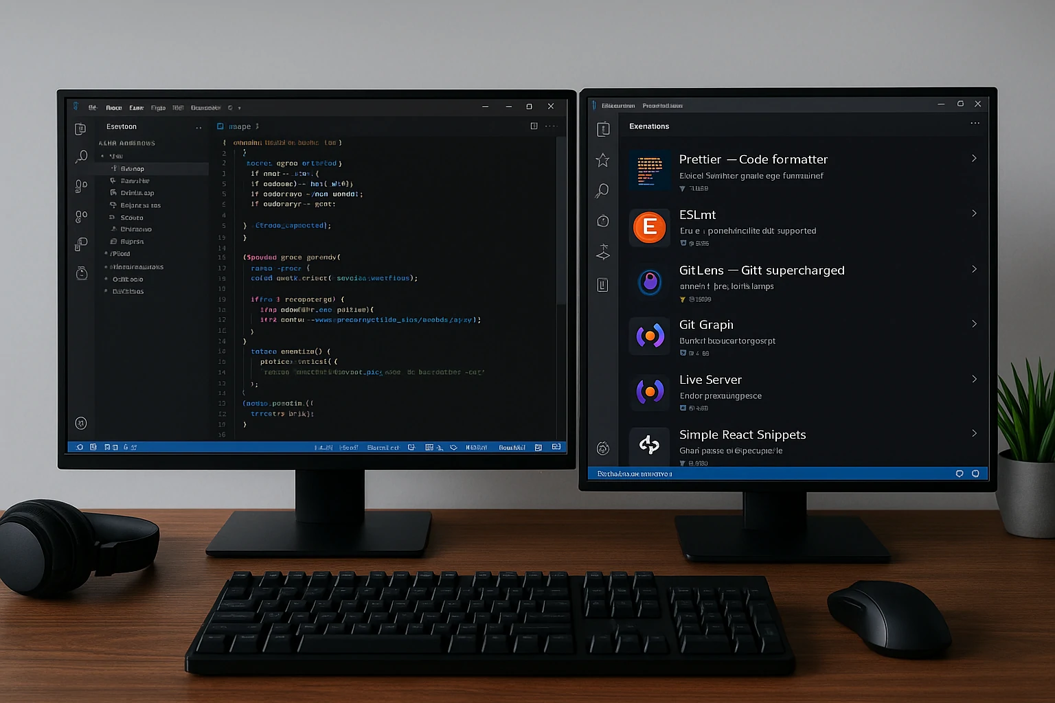 Developer setting up VS Code environment